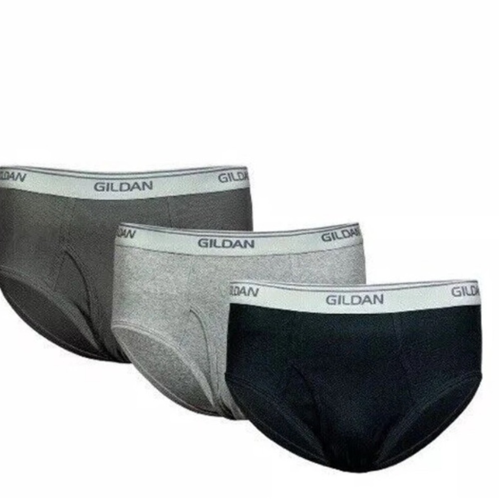 Gildan Men's Cotton Mid-Rise Briefs MultiColor 3pk Size 44-46” (2XL) New in Pack